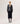 Giacca corta in pelle con zip - Blu notte
