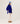 Poncho in cashmere con maniche 3/4 - Blu Oltremare