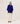 Poncho in cashmere con maniche 3/4 - Blu Oltremare