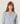Maglione in cashmere con collo tunisino - Celeste
