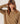 Maglione girocollo in cashmere - Camel Brown