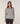 Round neck wool lace sweater - Dark Gray