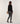 Round neck wool lace sweater - Black