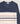 Striped V-neck sweater in merino wool - Denim Blue
