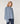 Oversized sweater in chunky heather knit - Blue