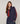 Maglione dolcevita bicolore - Denim Blue