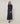 Polo collar sock sweater - Denim Blue