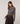 Long-sleeved draped t-shirt - Charcoal Gray