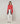 Merino wool round neck sweater - Orange Corail
