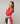 Merino wool round neck sweater - Orange Corail