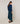 Round neck merino wool sweater - Petrol Blue