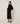 Maglione oversize in lana con scollo a V - Nero