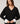 Maglione oversize in lana con scollo a V - Nero