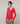 Asymmetrical-neck merino wool sweater - Framboise