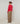 Asymmetrical-neck merino wool sweater - Framboise