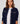 Cardigan bimateriale - Blu marino